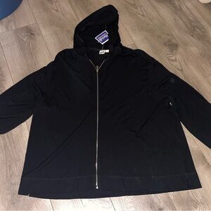 Max Studio Black Knit Zip Hoodie